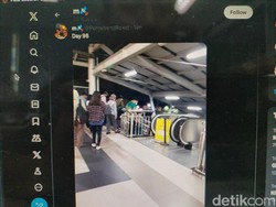 Istikamahnya Mega Unggah Foto Eskalator Mati di Stasiun Bekasi