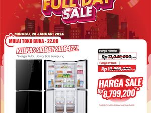 Ada Potongan Harga Rp 3,4 Jutaan buat Kulkas 2 Pintu di Transmart Full Day Sale!