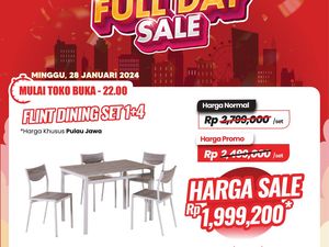 Di Transmart Full Day Sale Satu Set Meja Makan Diskon Rp 700 Ribu