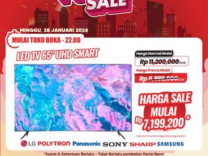 Beli TV LED 65 Inch Diskon Rp 4 Juta, Jangan Lupa ke Transmart Full Day Sale!
