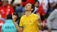 Craig Goodwin membobol gawang Indonesia di menit ke-89. Skor 3-0.