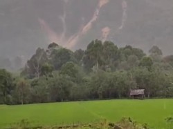 Longsor Bukit Tanjung Agung Timbun Puluhan Hektare Sawah-Kebun di Lahat