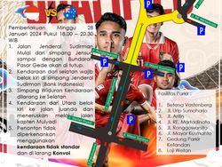 Nobar Australia Vs Indonesia Depan Balkot Solo, Ini Rekayasa Lalin-Titik Parkir