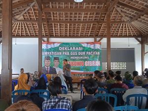 Simpatisan PKB Gus Dur Pacitan Deklarasi Dukung Prabowo-Gibran