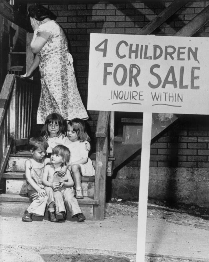 Ilustrasi 4 Anak Dijual. (Bettmann/Getty Images)