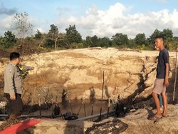 Detik-detik Tambang Timah Ilegal di Bangka Longsor Tewaskan Satu Pekerja