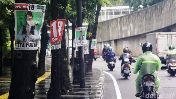 Caleg Penghuni Pohon Rusak Keindahan Ibu Kota