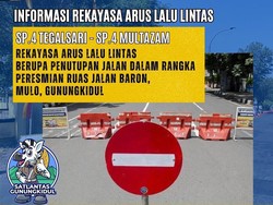 Ada Peresmian Jalan Baron, Lalin Simpang Galri-Multazam Ditutup Hari Ini