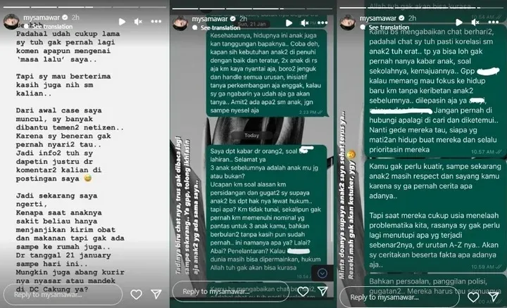 Isi chat Mawar AFI dengan mantan suami