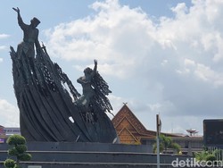 Tugu Zapin Ikon Provinsi Riau Rusak, Ternyata Tembaga Diembat Maling