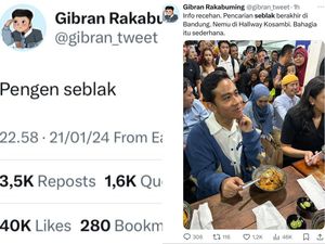 Cawapres Gibran Pengin Makan Seblak, Pencariannya Berakhir di Bandung Cawapres Gibran Pengin Makan Seblak, Pencariannya Berakhir di Bandung
