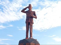 Akhirnya Tuntas, Patung Bung Karno Banyuasin Hanya Serap Dana Rp 150 Juta