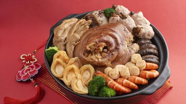 Typical Chinese New Year food from various parts of the world