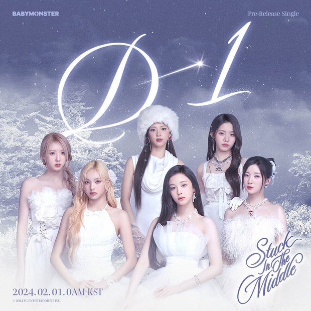 Potret BABYMONSTER dalam foto konsep single 'Stuck in The Middle'