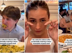 Akibat Salah Pesan, Pelanggan Ini Habiskan Pasta Porsi Besar Sendirian