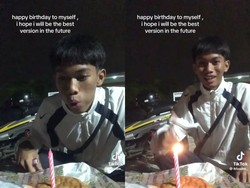 Ulang Tahun ke-17, ABG Ini Rayakan Sendiri pakai Burger