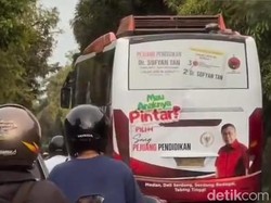 Heboh Bus Bergambar Ganjar-Mahfud Disetop Dekat Markas TNI di Medan