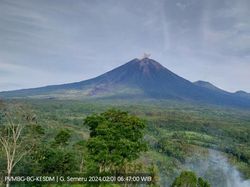 Gunung Semeru Erupsi Semburkan Abu Vulkanik Setinggi 500 Meter