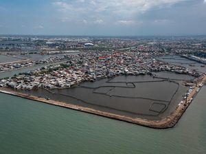 Jokowi Cek Tanggul Laut Semarang, Kelar Agustus-Tahan Banjir Rob 30 Tahun