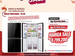 Diskon Melimpah! Beli Kulkas di Transmart Full Day Sale Bisa Hemat Rp 3,2 Juta