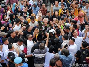 Kampanye di Palembang, Ganjar Sapa Pedagang Pasar KM 5 dan 16 Ilir