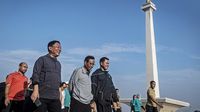 Potret Mahfud Md Olahraga di Monas Saat Hari Terakhir Jadi Menteri
