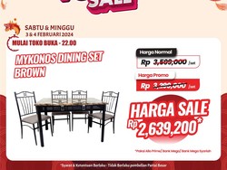 Transmart Full Day Sale! Beli Meja Makan Set Diskon Hampir Rp 1 Juta