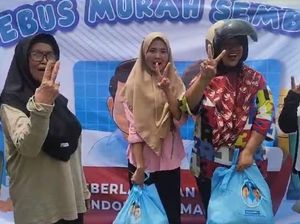 Relawan Gibran Bagikan 6.000 Porsi Makan Siang & Gelar Sembako Murah