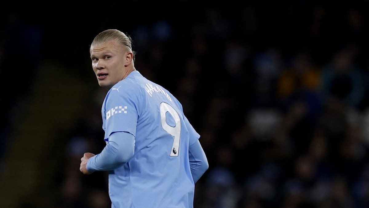 Erling Haaland dinilai masih jauh di bawah level Lionel Messi dan Cristiano Ronaldo. (Foto: Action Images via Reuters/JASON CAIRNDUFF)