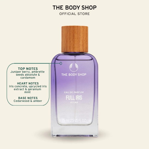 Potret parfum The Body Sop 'Full Iris'/ Foto: shopee.com/thebodyshopofficial Potret parfum The Body Sop 'Full Iris'