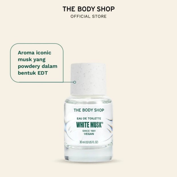 Potret parfum The Body Sop 'White Musk'/ Foto: shopee.com/thebodyshopofficial Potret parfum The Body Sop 'White Musk'