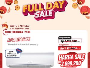 Adem Bener! AC Split 1/2 PK Diskon Rp 1,5 Juta di Transmart Full Day Sale