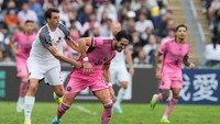 Lionel Messi absen di laga Inter Miami kontra Hong Kong XI pada Minggu (4/2). Inter Miami menang dengan skor 4-1 (Getty Images)