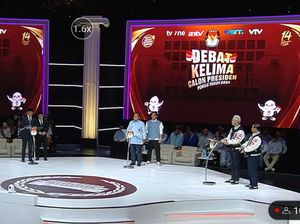 Momen Cawapres Dampingi Capres di Segmen Keenam Debat Momen Cawapres Dampingi Capres di Segmen Keenam Debat