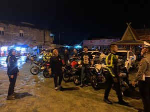 Lantas Polres Pelalawan Tertibkan Balapan Liar, Jaga Kamtibmas Jelang Pemilu