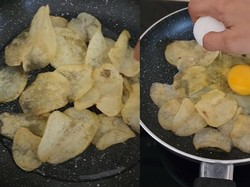 Nyeleneh! Masak Telur Pakai Keripik Kentang Netizen Ini Dinyinyiri