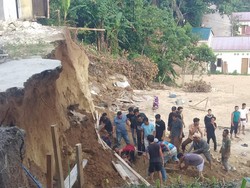 3 Pekerja Proyek Tembok Bronjong di Siantar Tertimbun Longsor, 1 Tewas