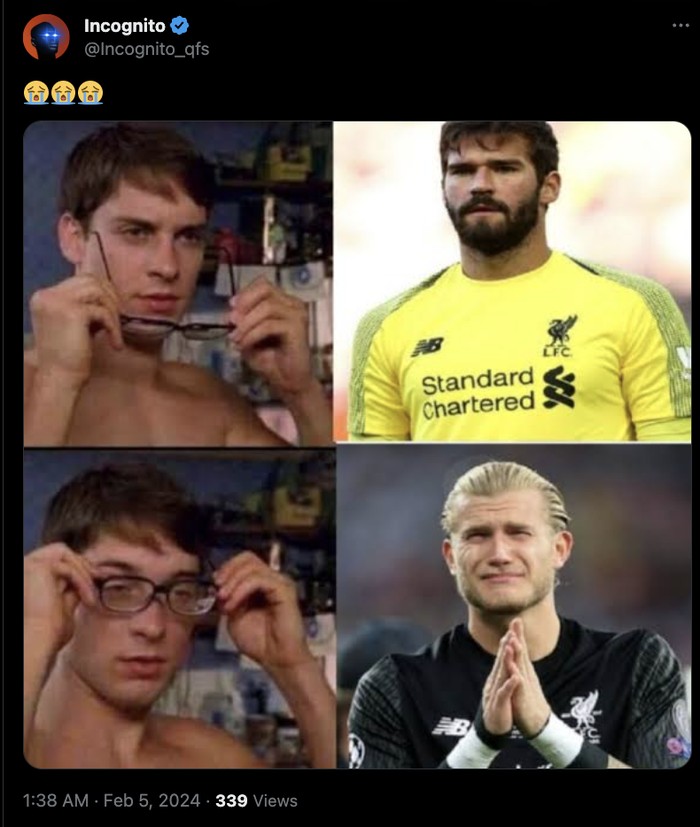 Alisson Becker vs Arsenal Meme Alisson Becker vs Arsenal