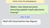 Chat Ribetnya Cari Kosan, Sama kayak Cari Jodoh