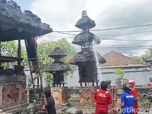 Pura di Klungkung Terbakar Kagetkan Warga, 2 Mobil Damkar Dikerahkan