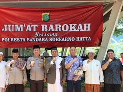 Polresta Soetta Keliling Masjid Sampaikan Pesan Kamtibmas Jelang Pemilu