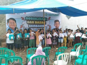 Samawi Gelar Bazar Sembako Murah dan Kampanyekan Prabowo-Gibran di Jakpus