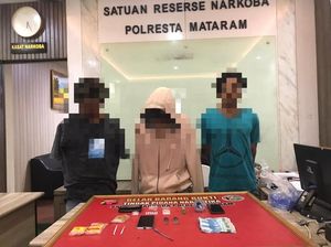 Kompak Jadi Pengedar Sabu, Ayah dan 2 Anak di Mataram Ditangkap Polisi