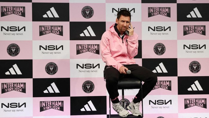 MLS club Inter Miamis Lionel Messi attends a press conference in Tokyo, Japan February 6, 2024. REUTERS/Kim Kyung-Hoon