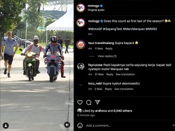 Momen Ducati Marc Marquez Distut Motor Supra Bapak