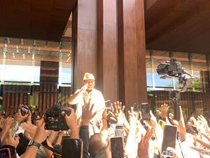 Rayakan HUT Gerindra di Bali, Prabowo Diteriaki Presiden