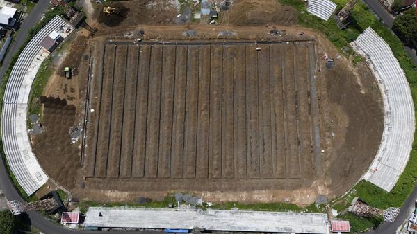 Begini Progres Renovasi Stadion Gelora Kie Raha Ternate