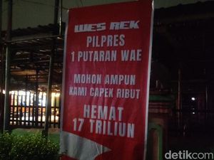 Muncul Spanduk Pilpres Satu Putaran Wae di Surabaya, Siapa yang Pasang?