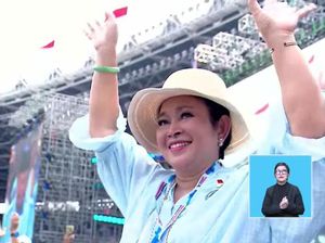 GBK Bergemuruh Saat Prabowo Sapa Titiek Soeharto di Kampanye Akbar GBK Bergemuruh Saat Prabowo Sapa Titiek Soeharto di Kampanye Akbar