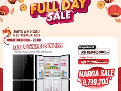 Cuma di Transmart Full Day Sale, Kulkas Dua Pintu Diobral Jadi Rp 8 Jutaan!